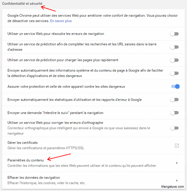 Désactiver cookies tiers Chrome