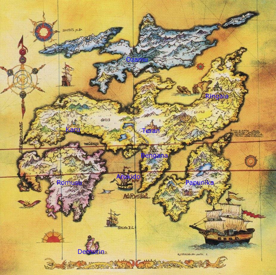 Les Royaumes dans Dai no Daibōken