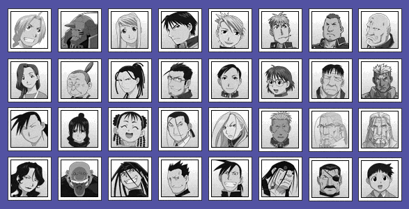 Personnages Fullmetal Alchemist