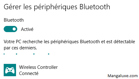 Dualshock 4 en bluetooth sur PC