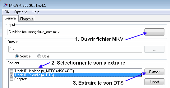Convertir MKV (+DTS) vers MKV (+AC3)